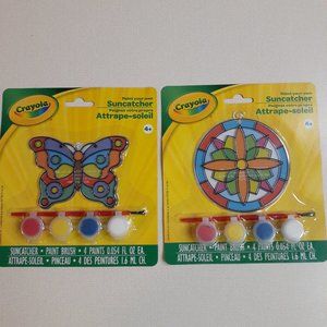 2 Paint Your Own Suncatchers - Butterfly - Flower